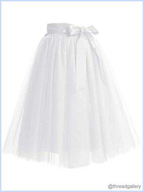 Plus Size A-Line Short Knee Length Tutu Tulle Wedding Prom Skirt